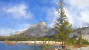 Yosemite Cathedral Lakes 9.2015 Watercolor VI